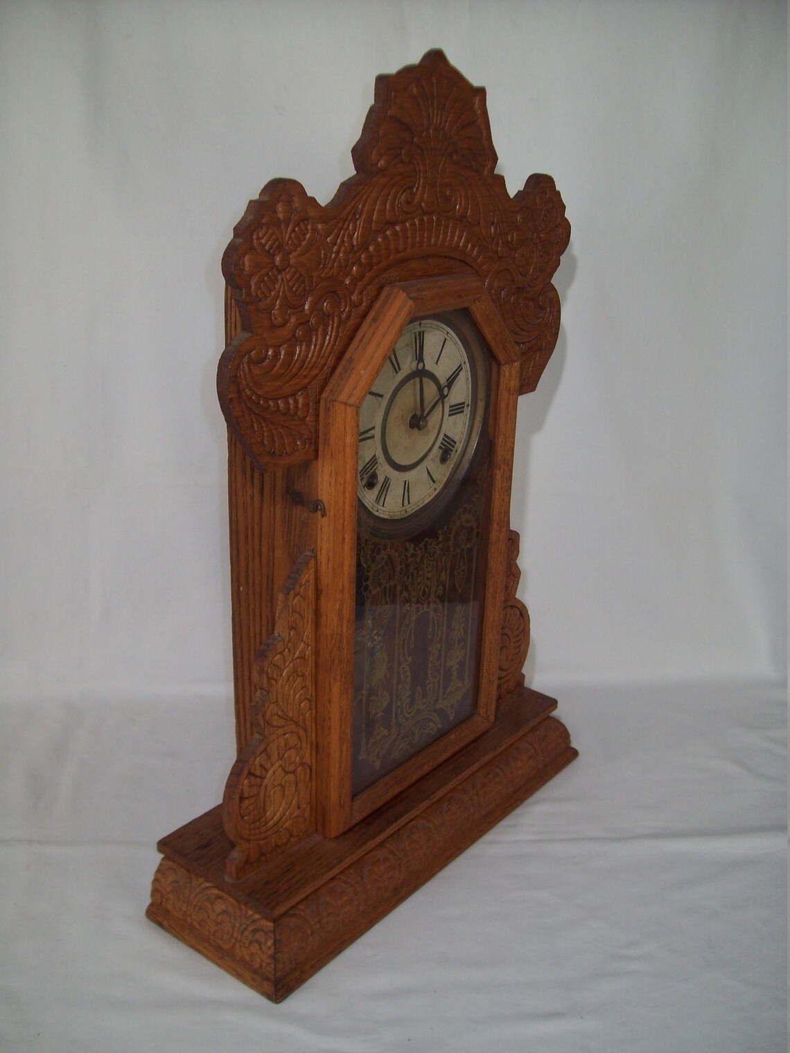 Antique Ingraham Mantle Clock Key Wind Pendulum Movement Etsy