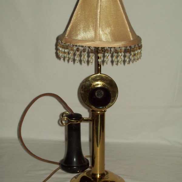 Early 1900's Western Electric Candle Stick Telephone Light ~ Antique Handheld Phone Unit ~ Displays Well !