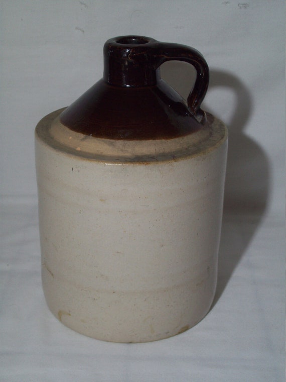 Vintage Shoulder Jug Whiskey Moonshine Stoneware Crock 12 Half Gallon 10 Tall