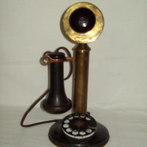 Early 1900&#39;s ~ Antique Rotary-Dial Candlestick Telephone ~ 50AL ~ Lot #5