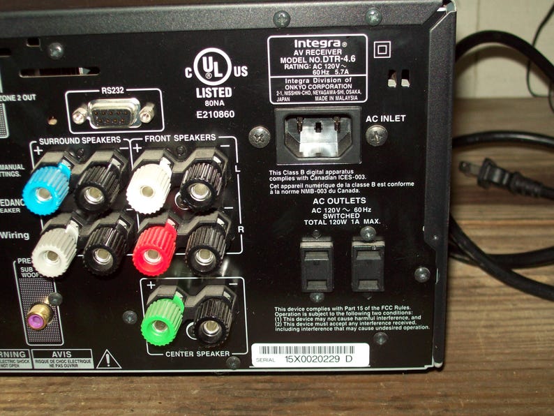 Vintage Integra AV Receiver Model No. DTR-4.6 - Etsy