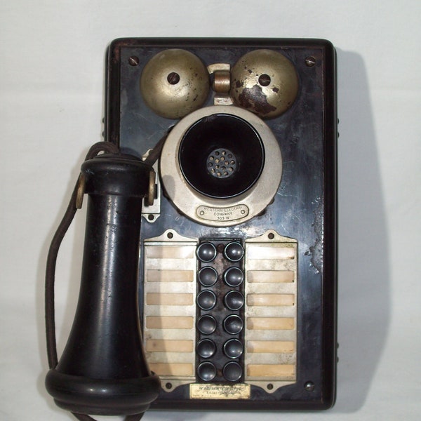 Late 1800's Western Electric Antique Wall Intercom ~12 Line Hotel Intercom Phone ~ This Piece Does Display Well !