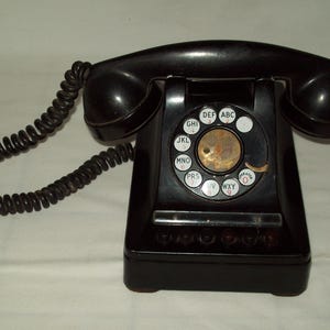 Bell System Western Electric Rotary Bakelite Telephone multi line intercom phone