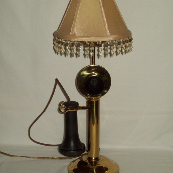 Early 1900's Western Electric Candle Stick Telephone Light ~ Antique Handheld Phone Unit ~ Displays Well !