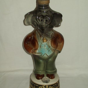 Vintage James Beam Bourbon Whiskey Elephant Decanter Bottle ~ &quot;Empty Bottle, Sorry&quot; ~ Displays Well !