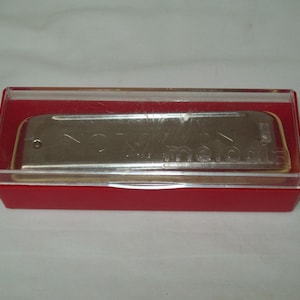Melodia Nokturn Vintage Harmonica + Original Case ~ 32 Holes key C ~ Made in Poland