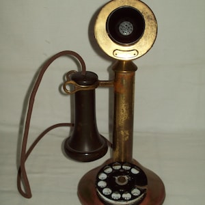 Early 1900&#39;s American Bell ~ Antique Rotary-Dial Candlestick Telephone ~ Lot #8