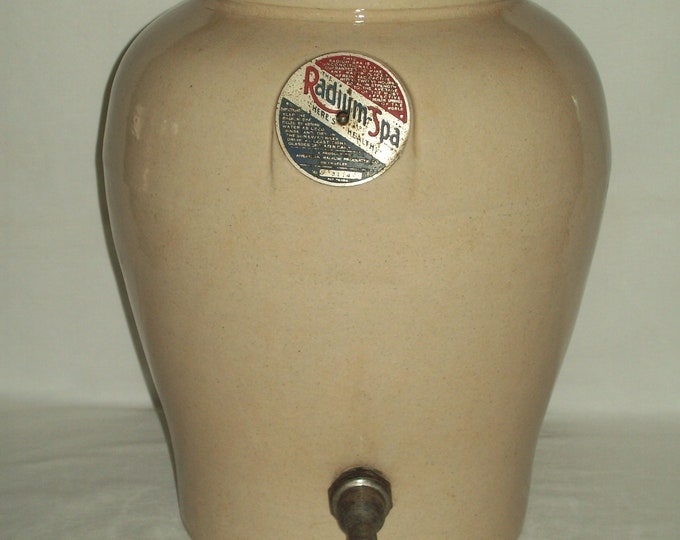Antique Radium Spa Water Crock Revigator Radium Ore Crock Quack Medical