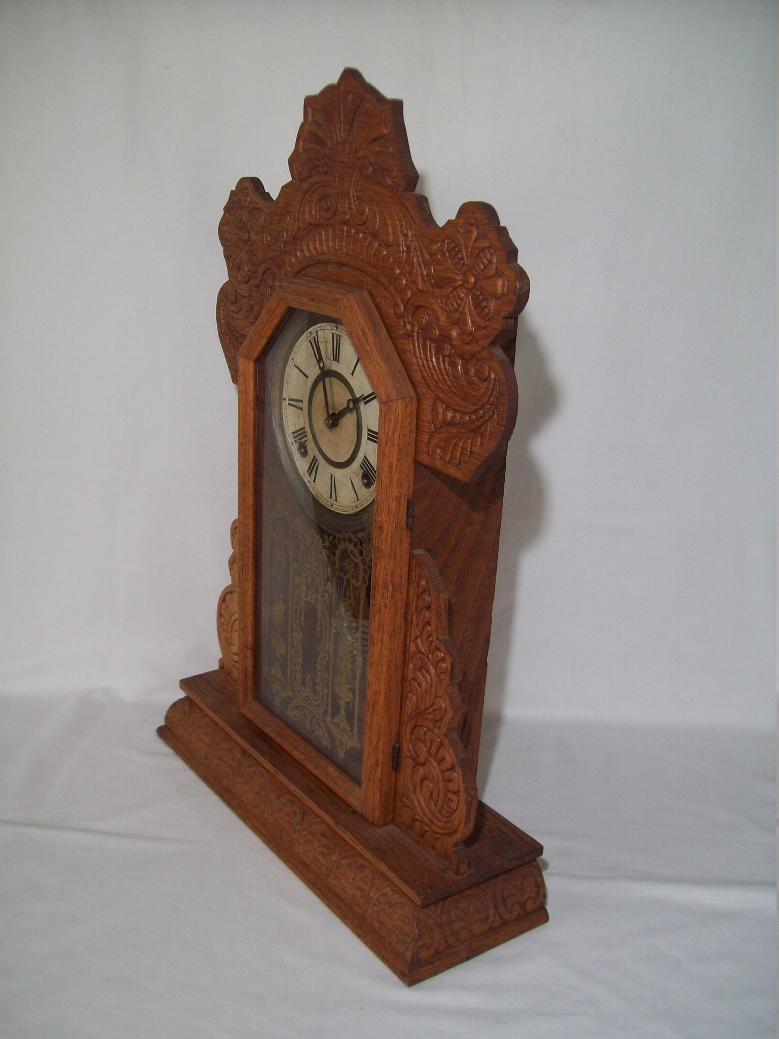 Antique Ingraham Mantle Clock Key Wind Pendulum Movement Etsy