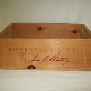 Sebastiani Vineyards Wooden Shipping Crate ~ Vintage Wooden Advertisement Crate ~ Displays Well !