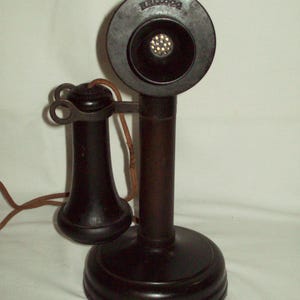 Early 1900&#39;s Kellogg Candle Stick Telephone ~ Antique Hand-Held Phone ~ Displays Well !