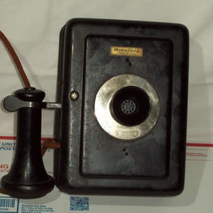 Early Western Electric 533N ~ 1920s Apartment Non-Dial Metal Wall Telephone