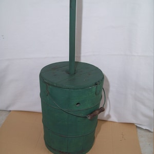 Primitive Wooden Manual Butter Churn ~ Comes With Lid & Dasher !