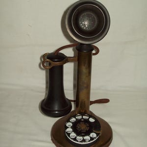 Early 1900&#39;s ~ Antique Rotary-Dial Candlestick Telephone ~ 151AL ~ Lot #9