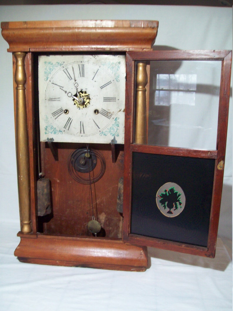 Antique Seth Thomas Mantle Clock Key Wind Pendulum Weighted Etsy