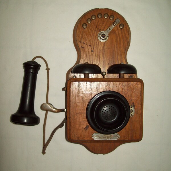 Early Russell-Tomlinson Antique 8 Line Hotel Intercom Phone Unit ~ This Piece Does Display Well !