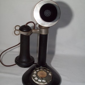 Early 1900&#39;s Stromsberg Carlson Antique Rotary-Dial Candlestick Telephone ~ Displays Well !