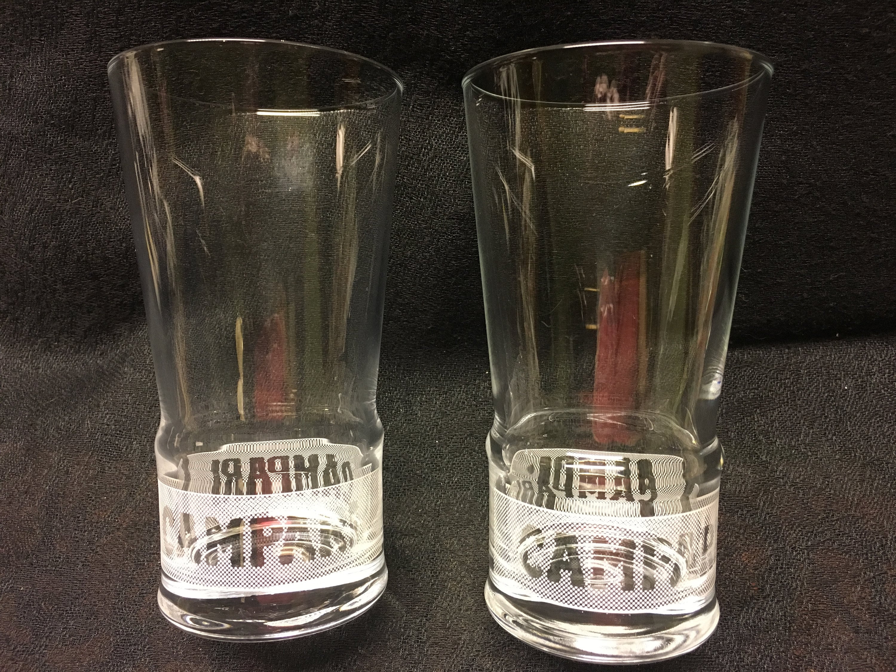 2 Vintage Campari Longdrink Glasses With White Inscription Etsy UK