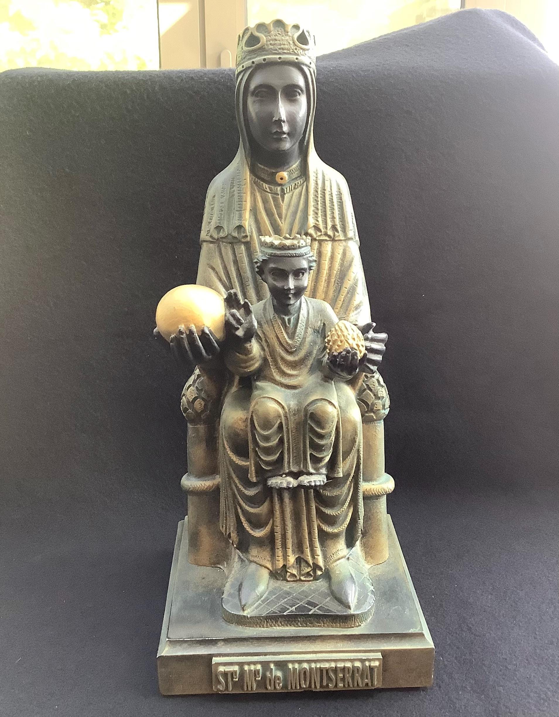 Heavy Statue of the Black Madonna of Montserrat, Our Lady of