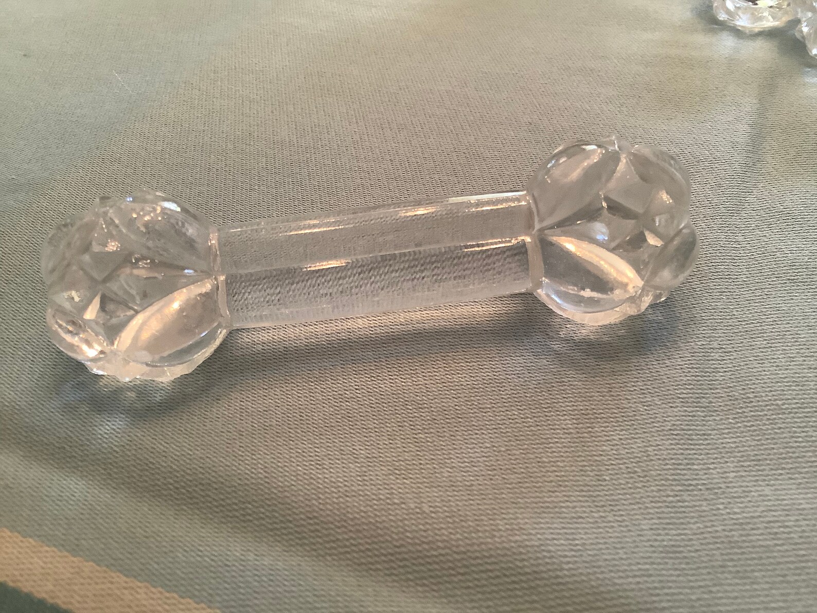 Vintage Set of 7 Pressed Glass Knife Rests Beginning 20th Etsy