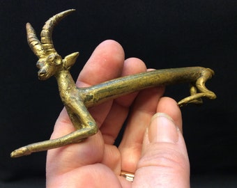 Lot De 12 Porte-couteaux En Bronze - Artisanat Congo, 1ère Moitié XXème (doré, Brillant)