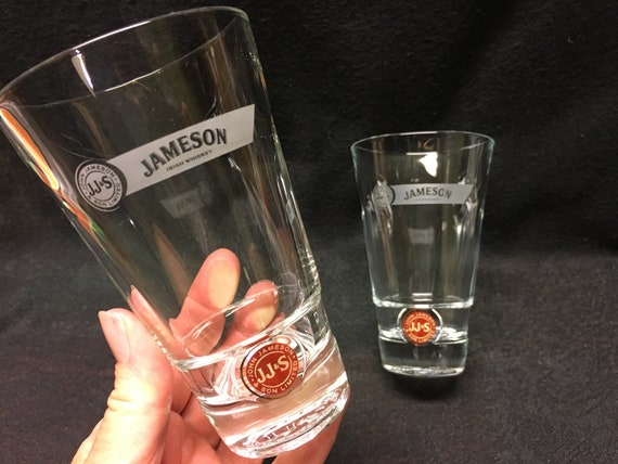 images Jameson Whiskey Gift Set With Glasses vintage jameson irish whiskeyglas 2 glazer etsy