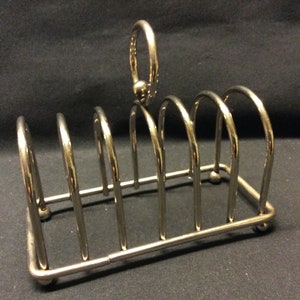 Porta toast retrò vintage placcato argento - Porta toast vintage o porta lettere o tovaglioli, 6 scomparti
