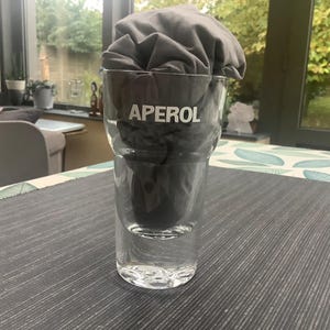 2 zware vintage Aperol-glazen