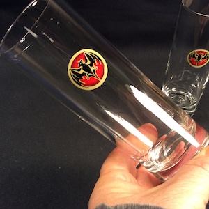 2 zabytkowe szklanki do drinków Bacardi, Bacardi dla kolekcji Bacardi Kolekcjoner Bacardi, z logo Bacardi