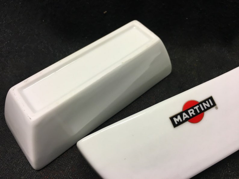 ideal for olives... 2 rectangular Martini vintage appetizer bowls advertising Martini brand logo Martini collection,Martini collector