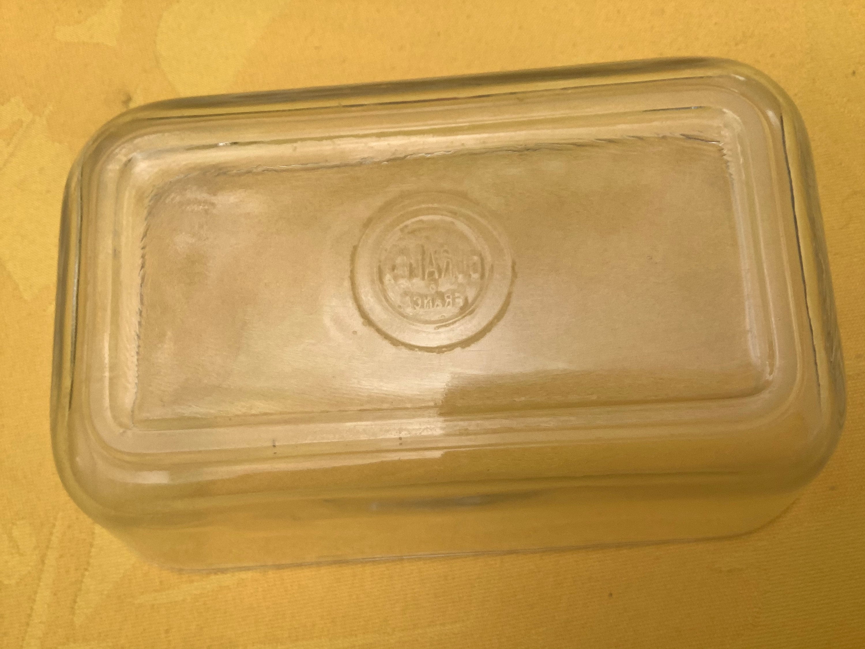 Vintage Butter Dish in Clear Glass Made in the 1970's Etsy