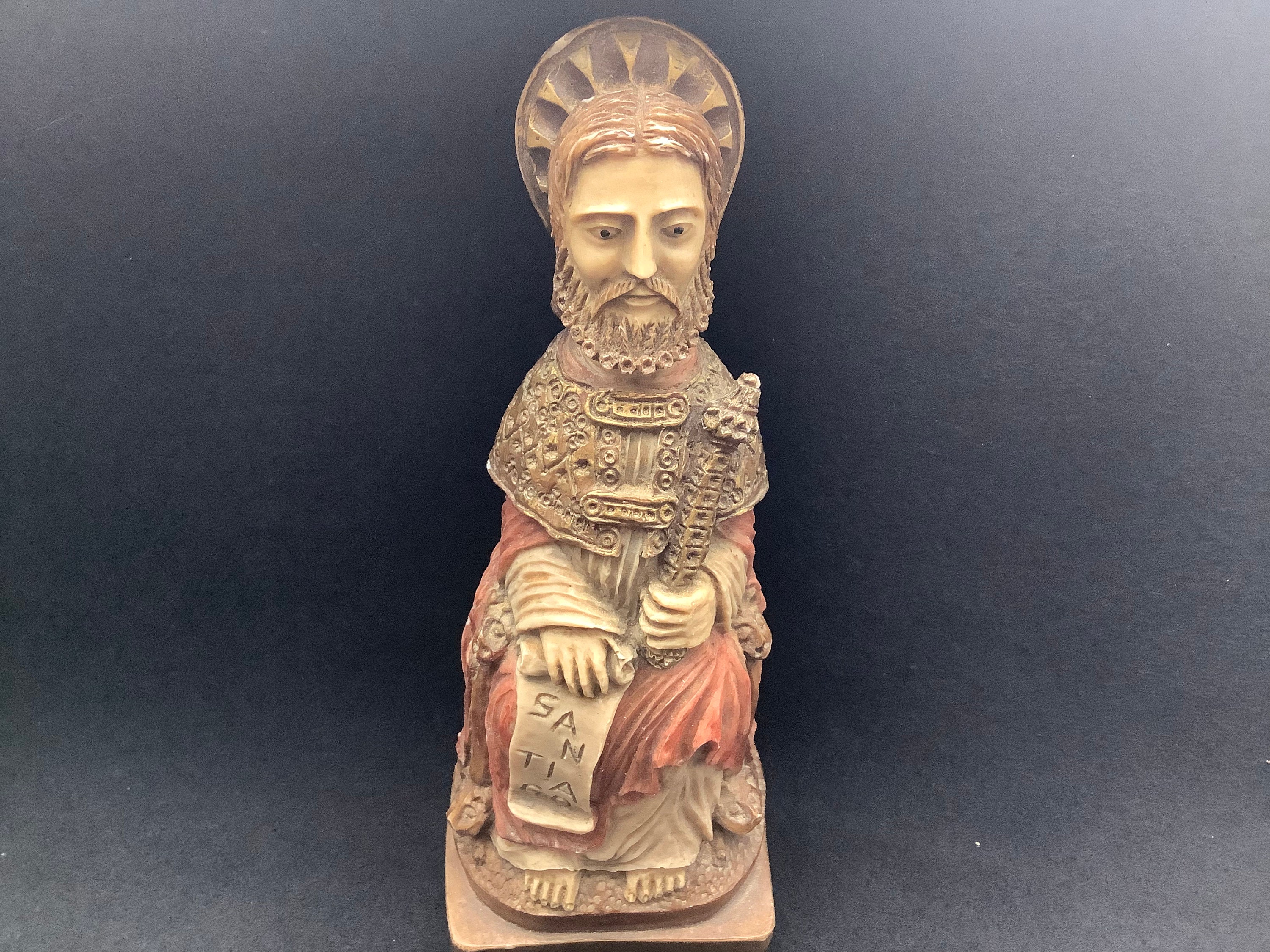 Statuette De Saint Jacques De Compostelle En Résine - Hauteur 16 Cm, Neuf, Marque OxcmoBijoux