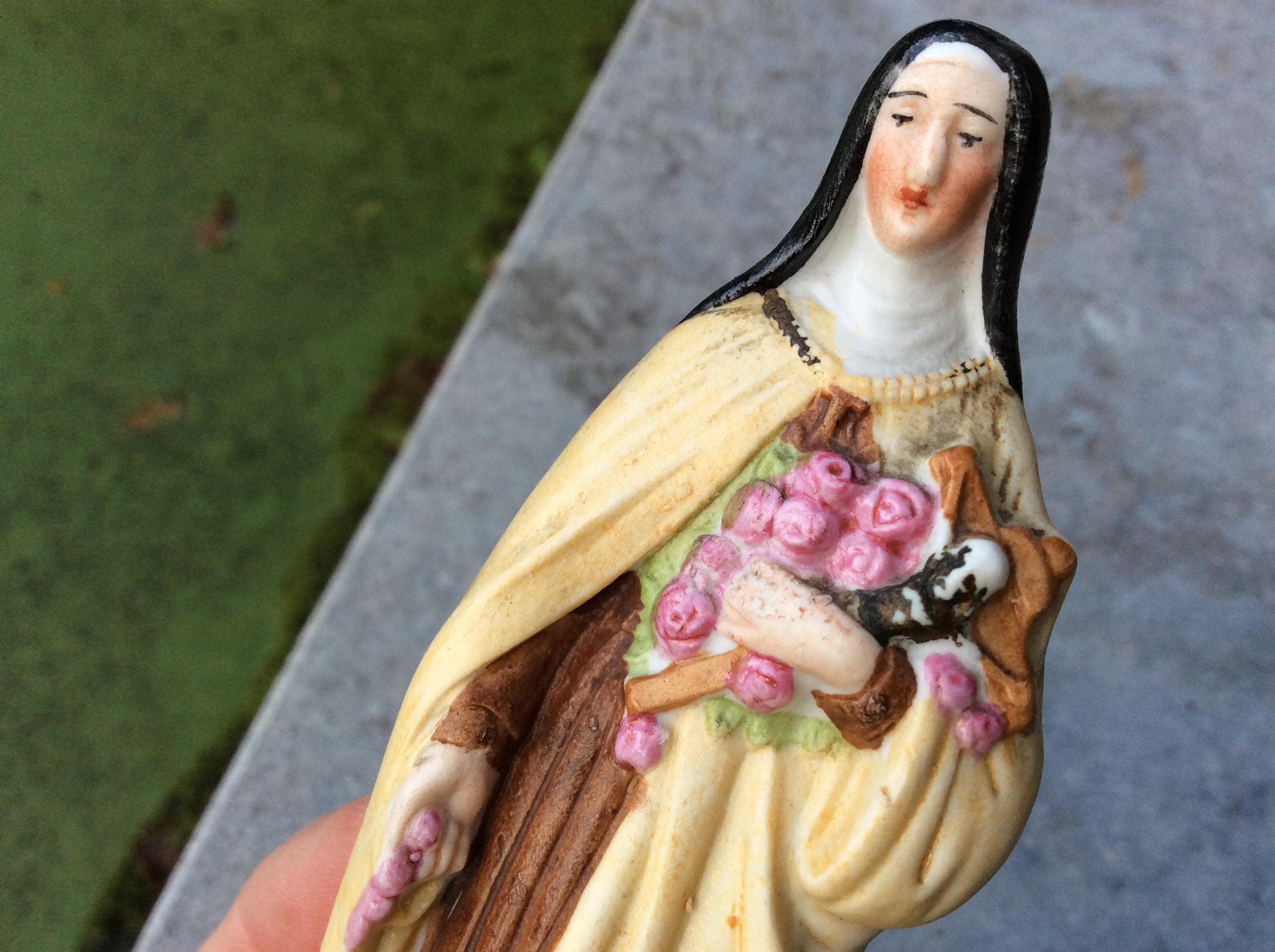 フランス産　聖テレーズ像 フランス産 聖テレーズ像 フランス アンティーク 聖テレジア 人像型