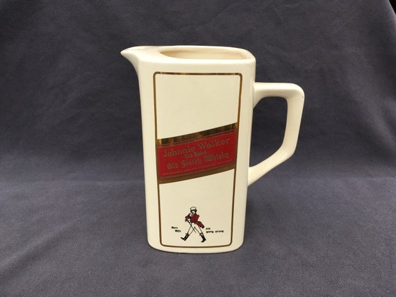 Vintage Johnnie Walker Red Label Pitcher - Bar Memorabilia - Etsy