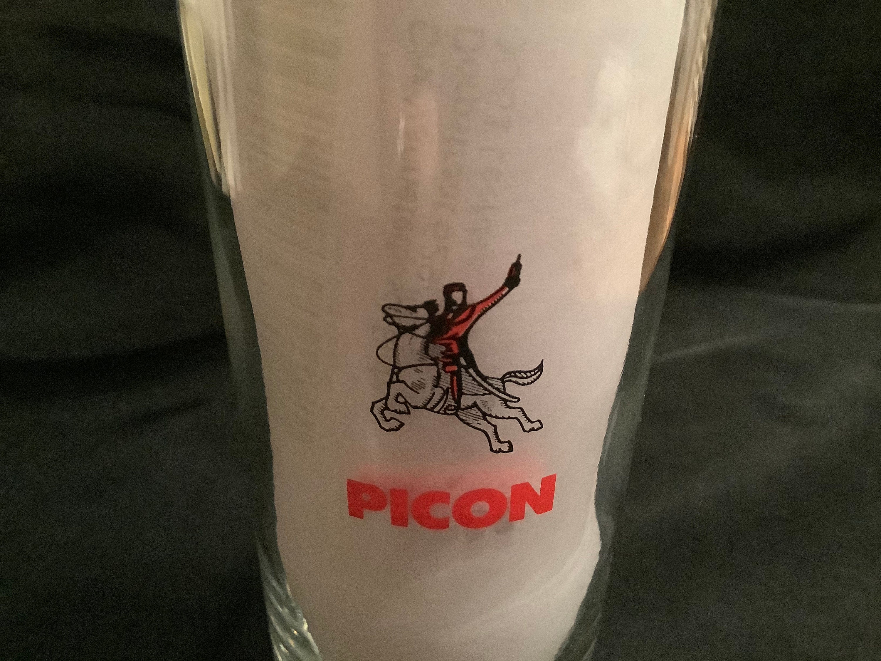 Buy Vintage Picon Glass With the Knight in Black With a Red Coat