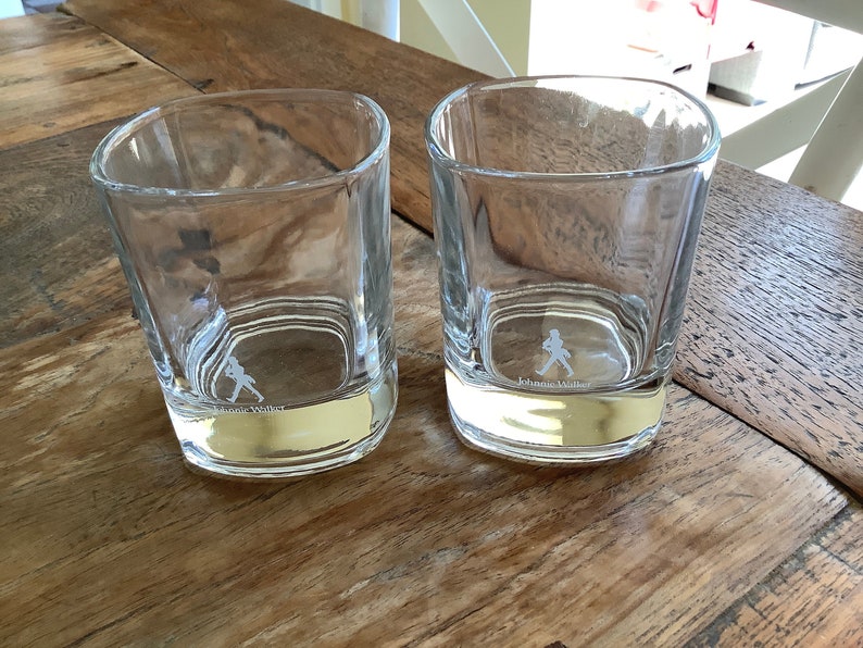 Vintage Johnnie Walker Whisky Tumbler - Walking Man Logo image 1