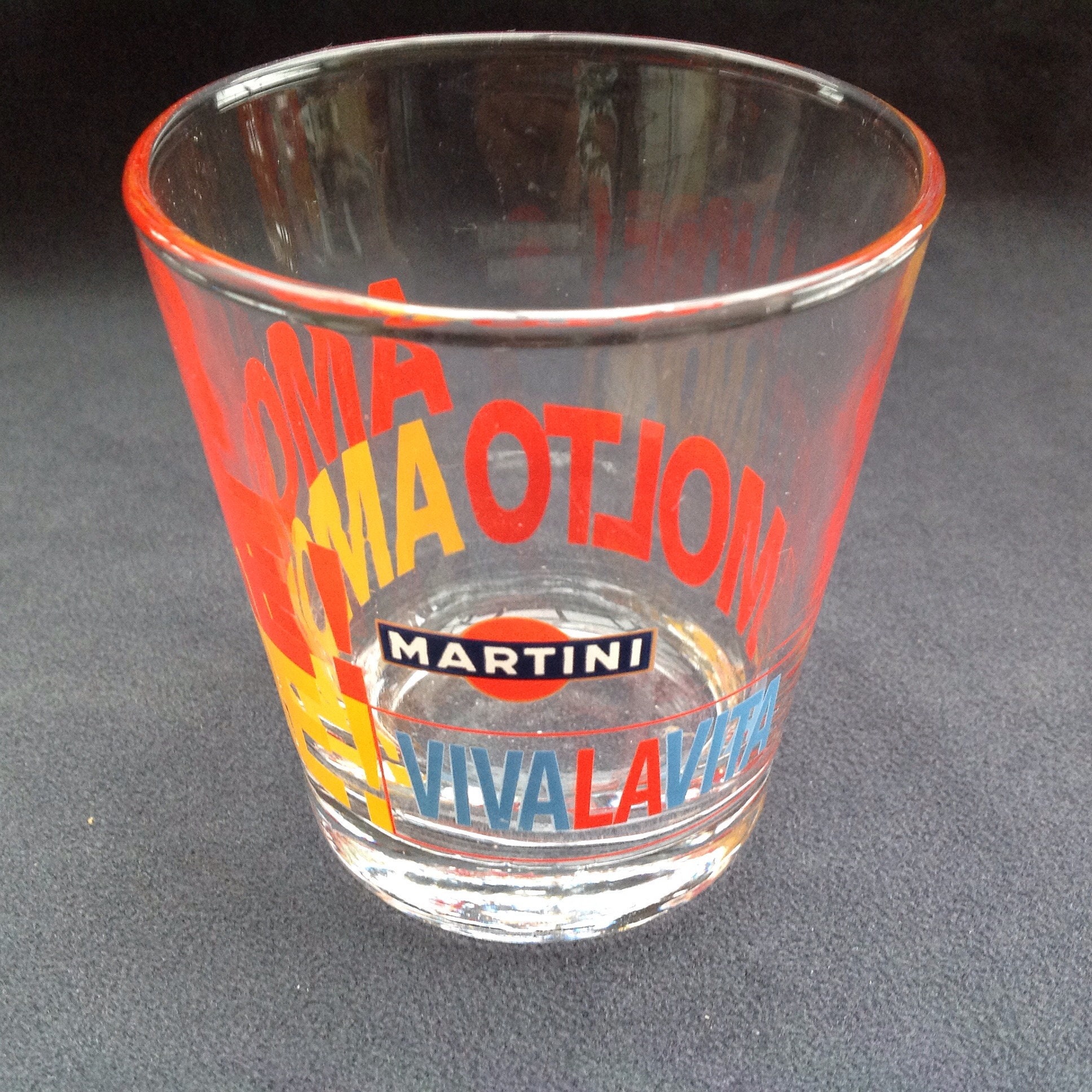 Martini Viva La Vita Glasses - Set of 4 Vintage - UK Martini Viva La Vita Glasses - Set of 4 Vintage - UK
