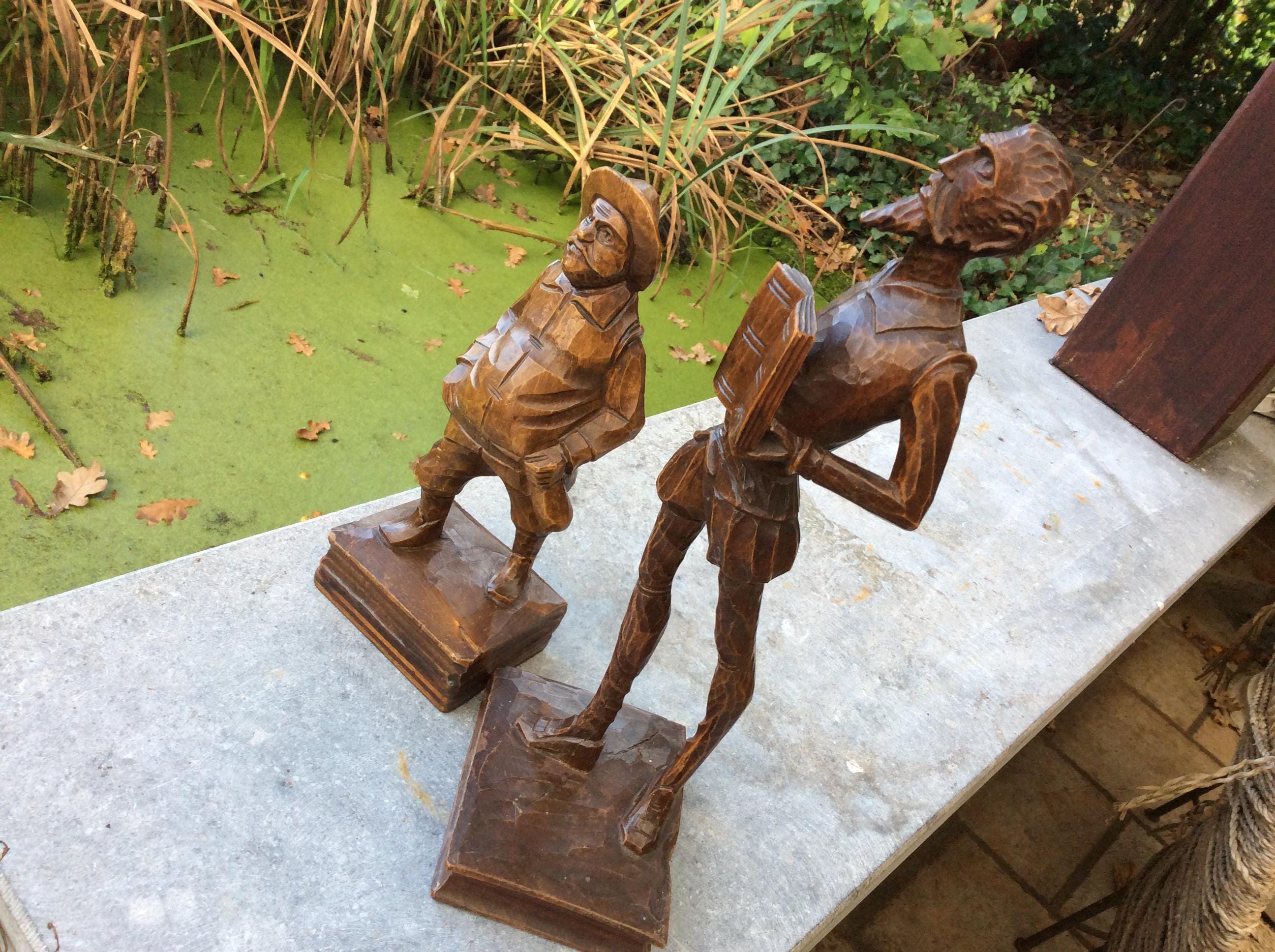 ヴィンテージのドン・キホーテとサンチョ・パンソのフィギュア、ミッド