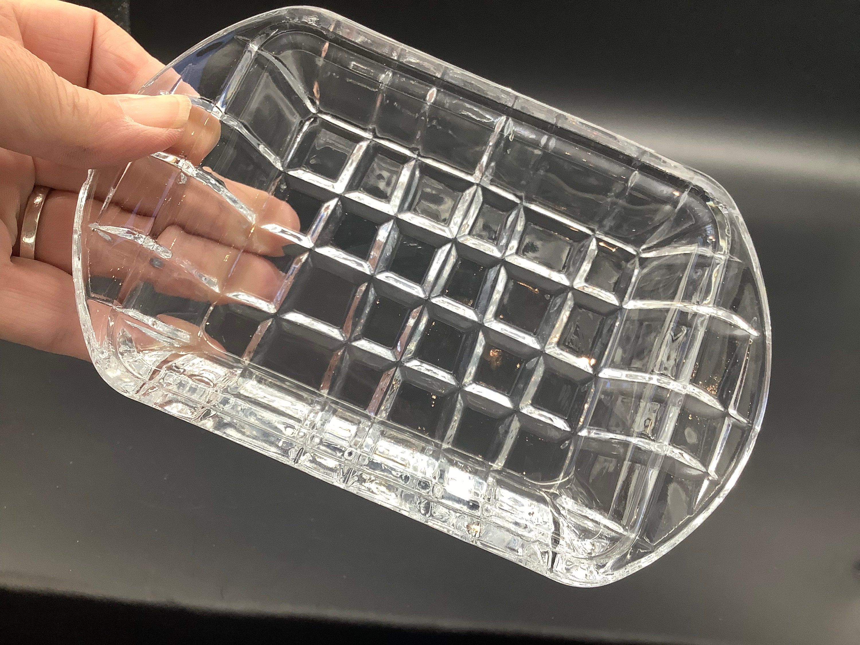 Beurrier En Verre Vintage Avec Couvercle - Rectangulaire, Transparent, Pour Beurre Frais