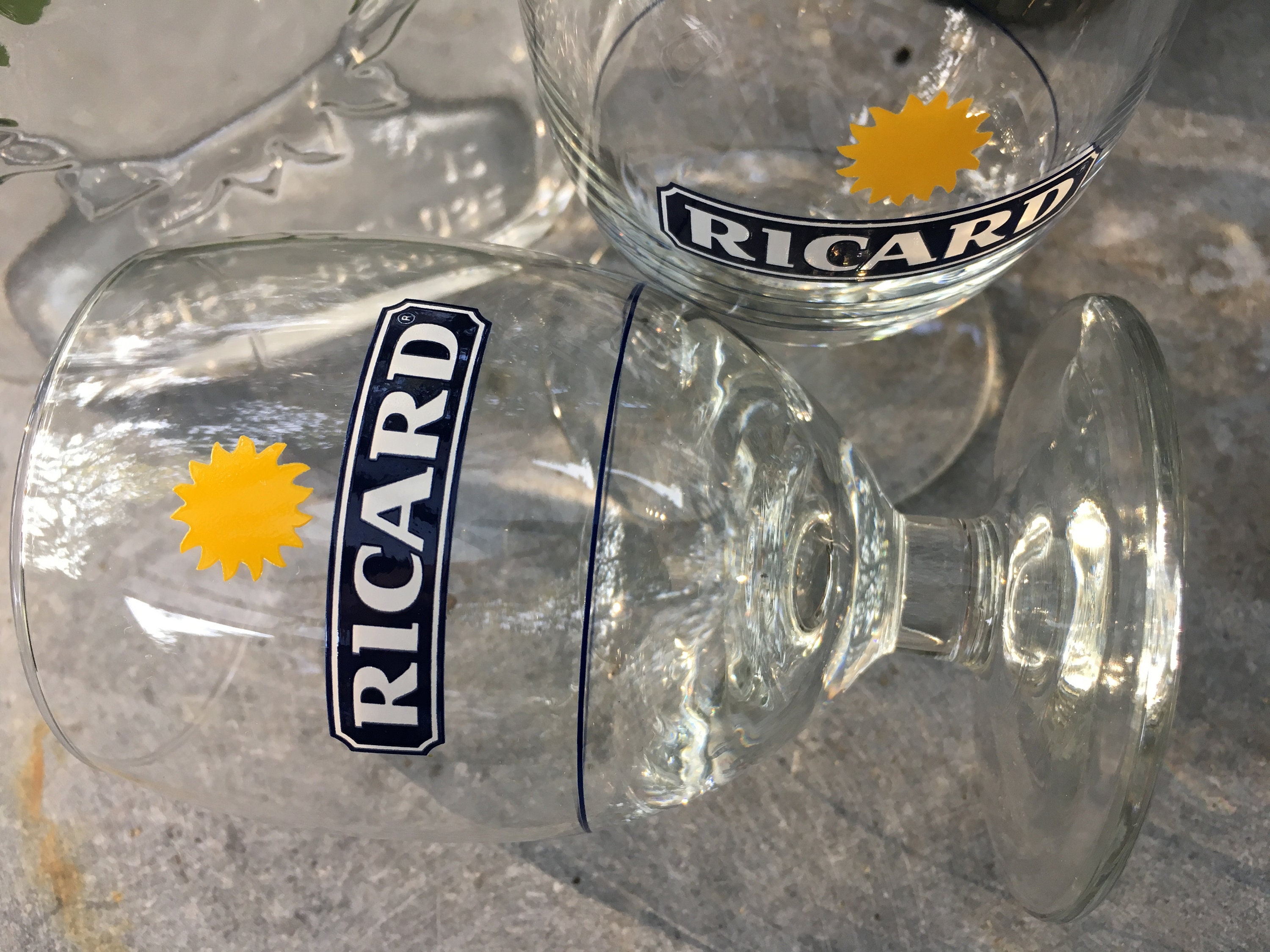 Ricard Vintage French Ricard Water Carafe Bottle With 2 Ricard Etsy