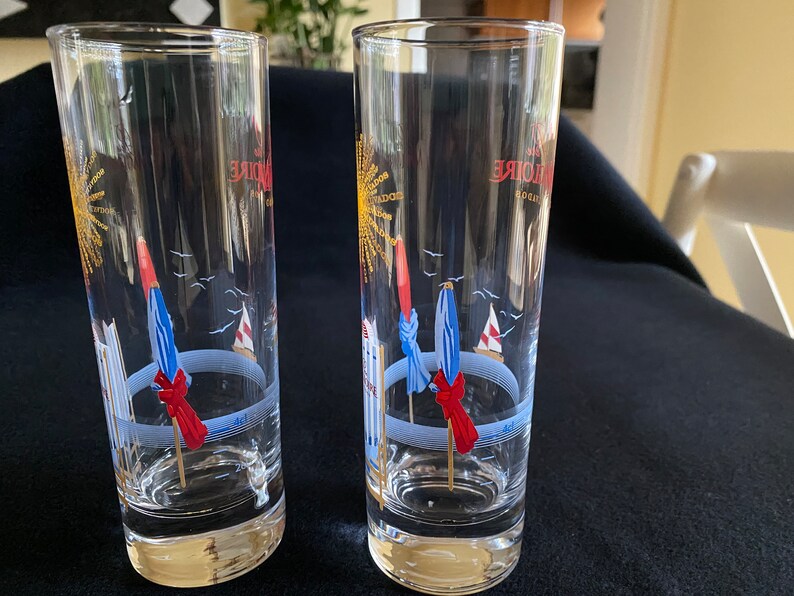 A set of 2 Pere Magloire calvados glasses. long drink calvados, calvados Normandy image 4