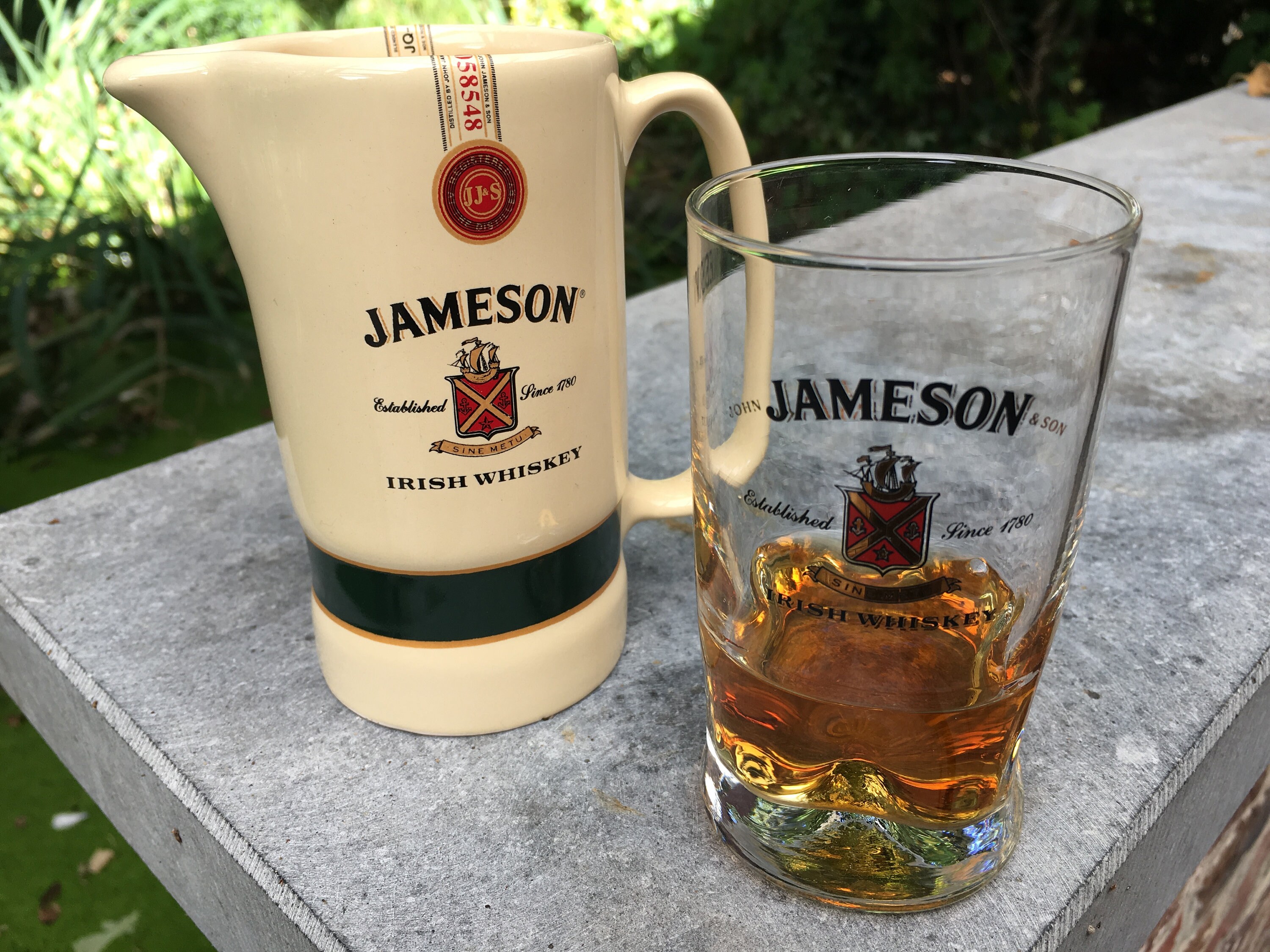 2 vintage Jameson Irish whiskey tumbler glasses Etsy