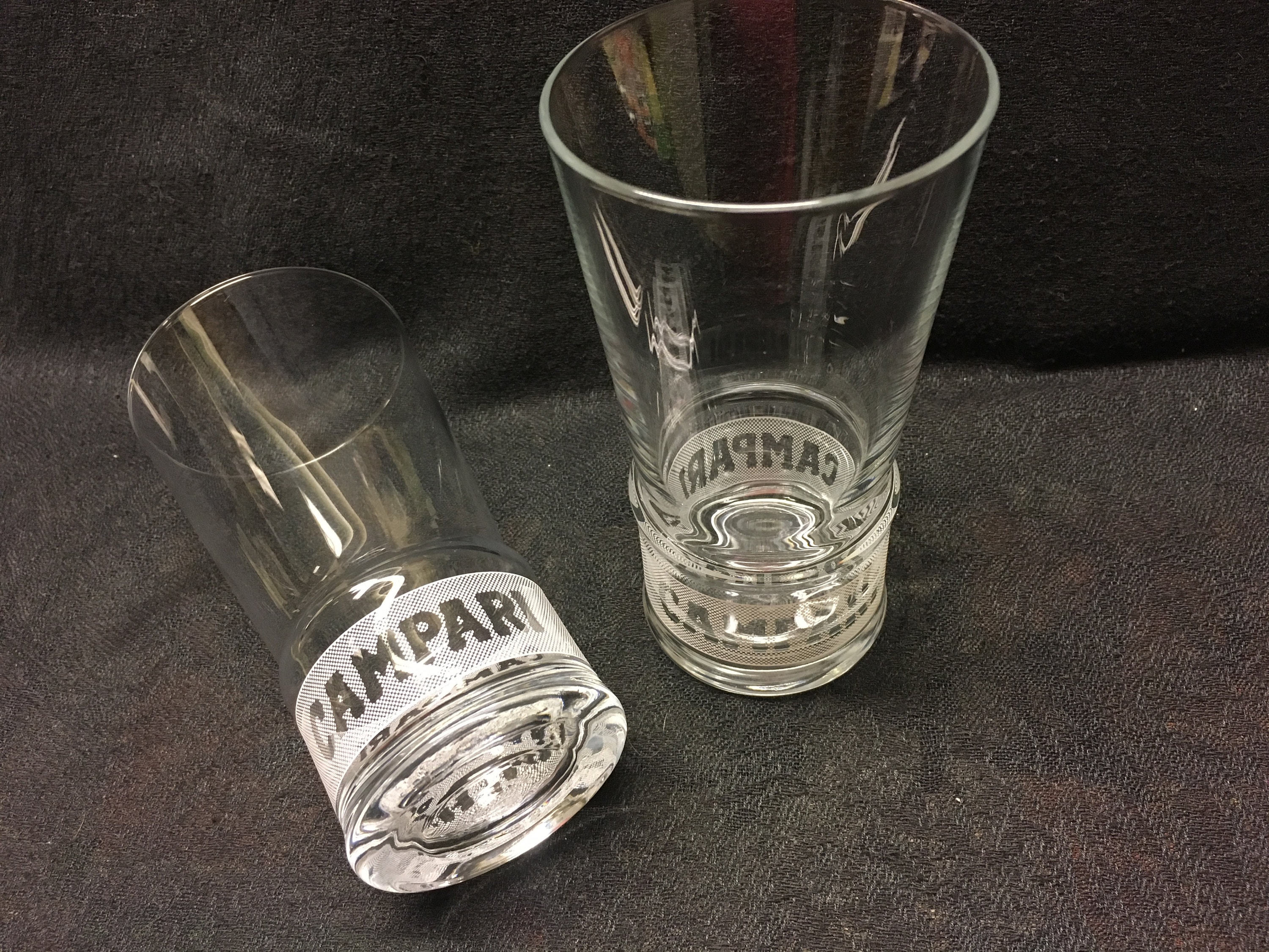 2 Vintage Campari Longdrink Glasses With White Inscription Etsy UK