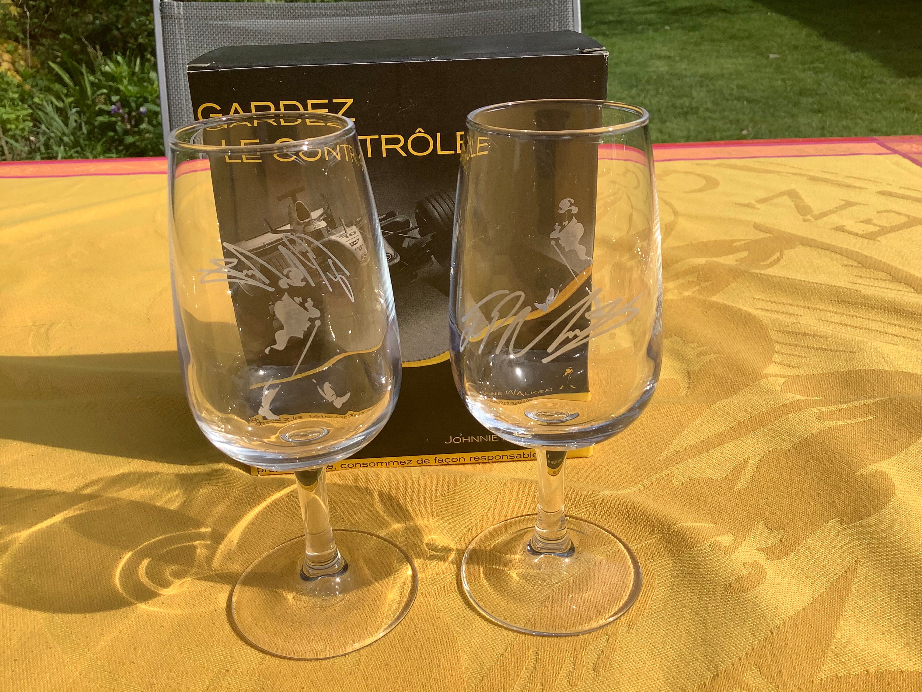 Viski Irving - Juego de 2 vasos de cristal de cristal transparente de alta  calidad, cristalería con borde de bronce, elegante juego de regalo de vasos