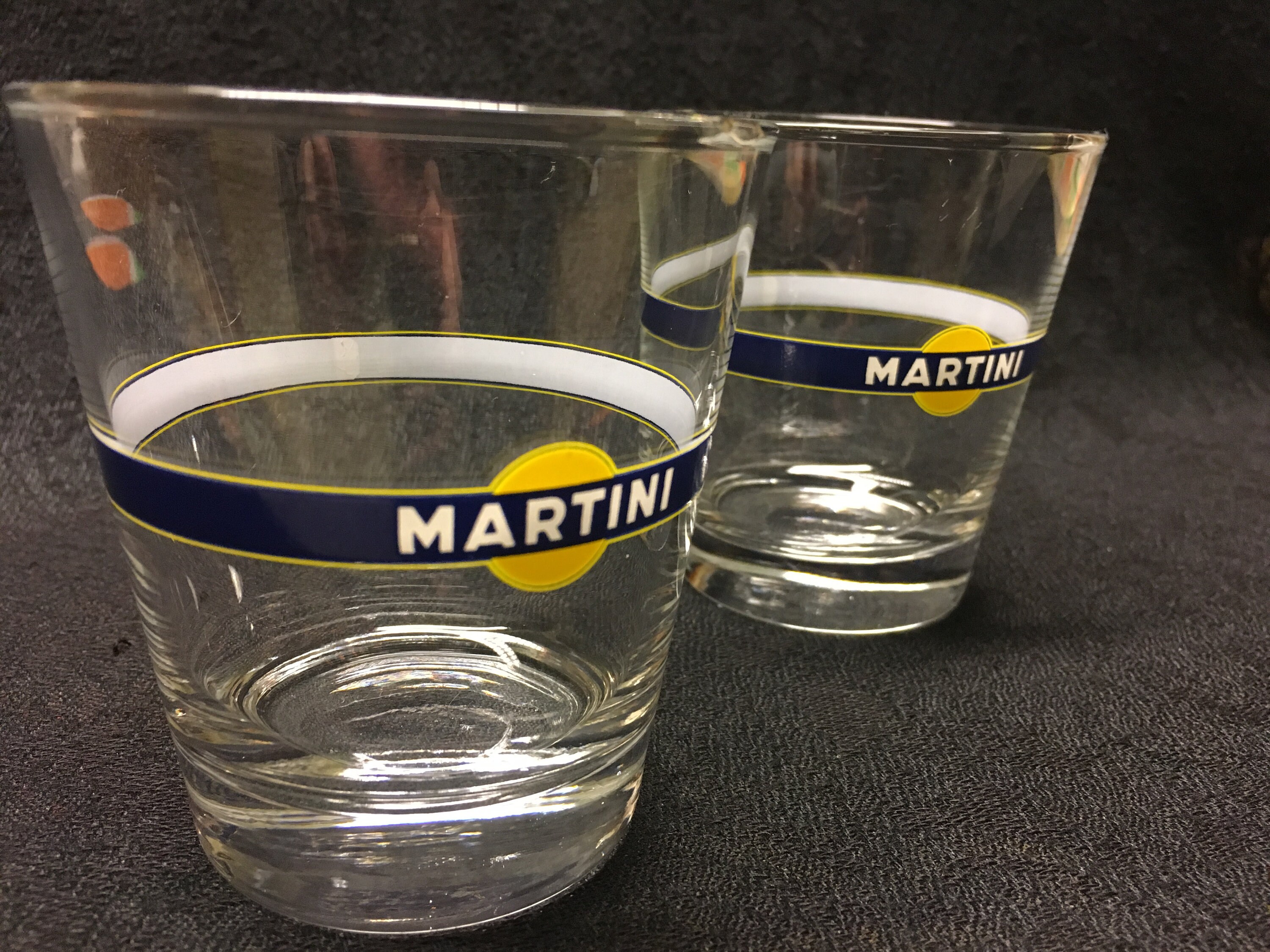 Vintage MARTINI Bianco Tumbler Glasses Advertising Martini |