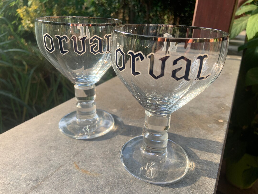 2 Glasses for the Famous Orval Trappist Beer, Belgian Beer Etsy