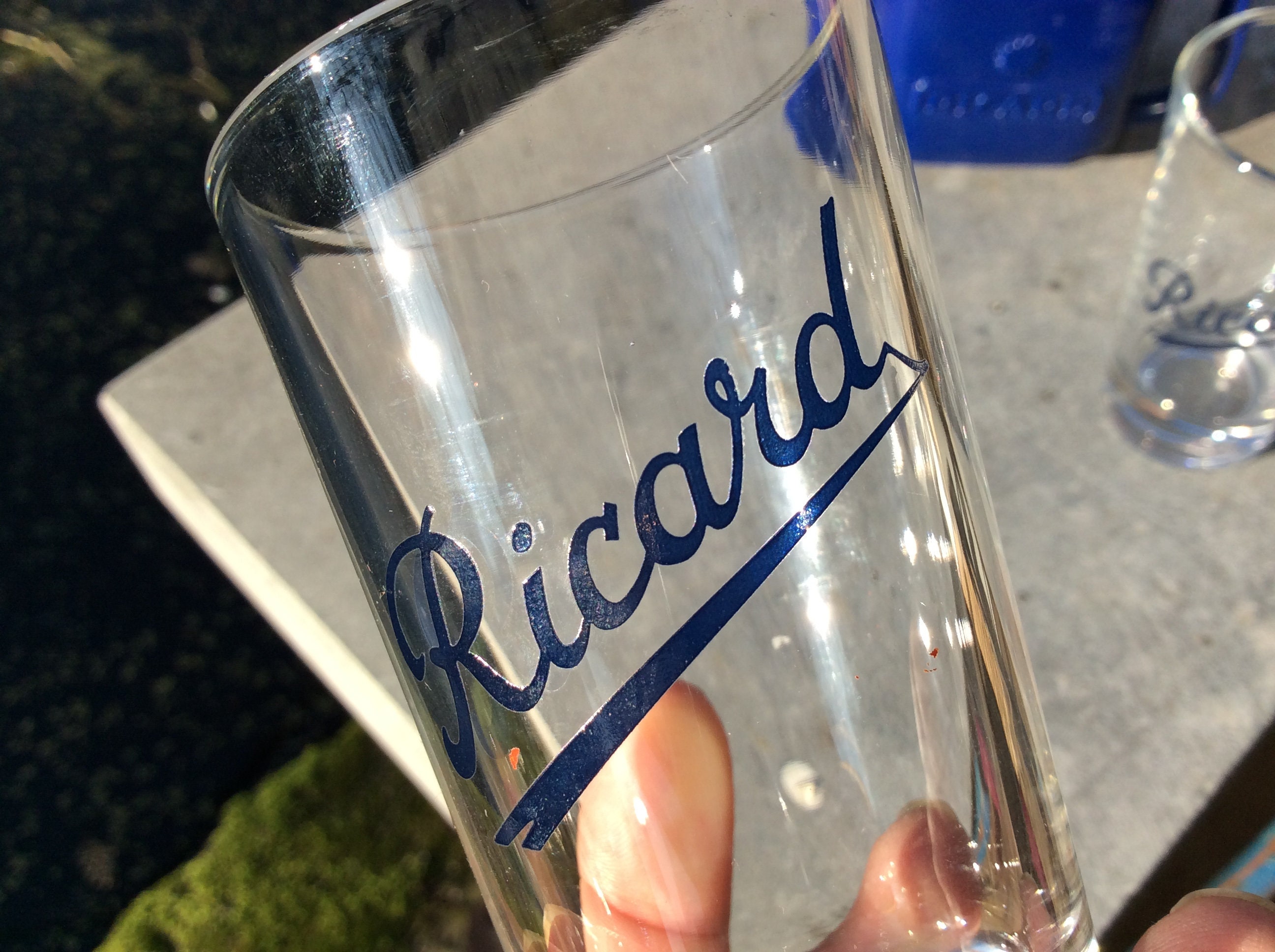 Ricard Vintage French Small Blue Plastic Ricard Water Jug 2 Old Ricard  Glasses for Pastis, Ricard Glasses With Blue Logo Ricard 