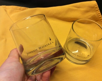 Vintage Johnnie Walker Whisky Tumblers – Set of 2