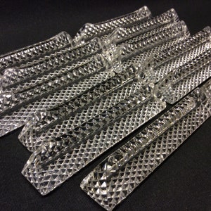 Vintage Set of 12 Wonderful French Cut Crystal Cutlery Rests, knife rests in original box