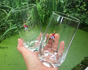Bicchieri vintage Johnnie Walker - Set di 2 bicchieri da long drink